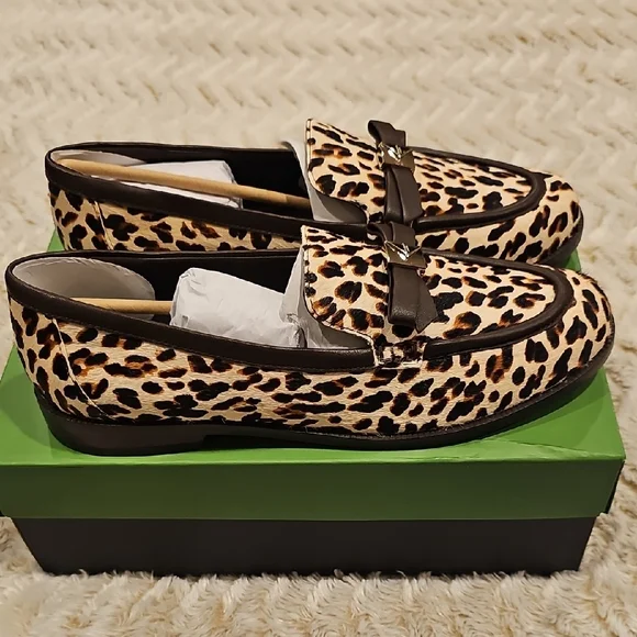 Kate Spade Animal Print Loafers with Bow - Picture 3 of 10